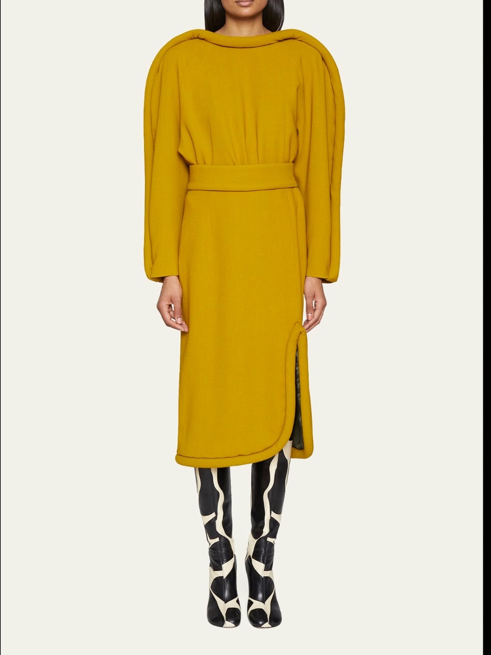 DRIES VAN NOTEN
Doyal Ocra Piped Midi Dress
